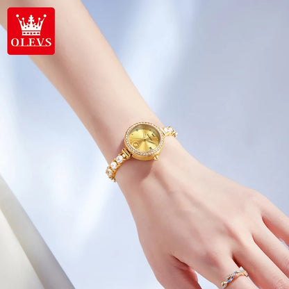 OLEVS 2998 Brand Original Authentic Watch for Woman Gift Box Bracelet Simple Quartz Women&