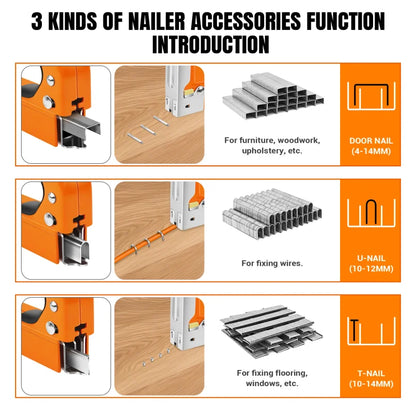 3 in 1 Nail Stapler Gun With 3000 Staples &amp; Staple Remover Tool Kit Stapler for Wood Fabric Stapler Home Repair DIY Tool Kit
