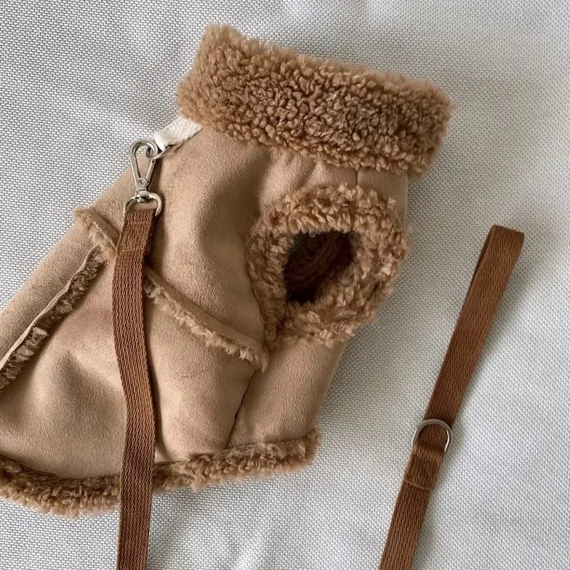 Dog Cute Vest Clothes Jacket Accessories Small Dog Luxury Autumn  Winter Medium Dress Soft Pet Clothing Designer Coat Home