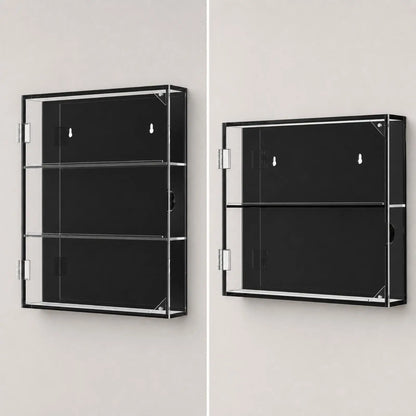 Acrylic Wall Card Display Case with Door for Baseball Basketball Sports Cards Collection Showcase Holder