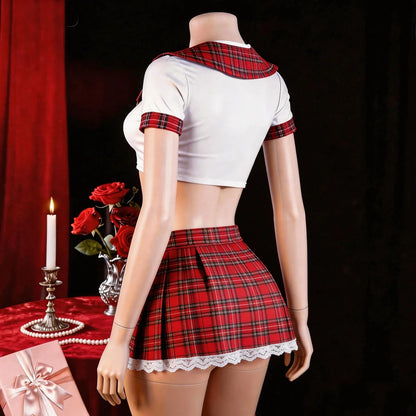 Red Sexy Lingerie Woman Porno Underwear Sexy Dress Student Cosplay Uniform Women Lingerie Erotic Underwear Babydoll Costume