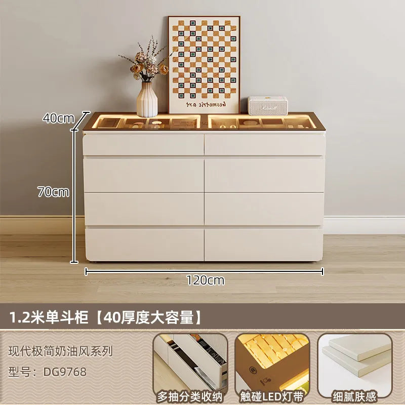 Nordic Cream Style Walk in Closet Island Cabinet Freestanding Jewelry Island Display Cabinet Bedroom Luxury Furniture FYMS