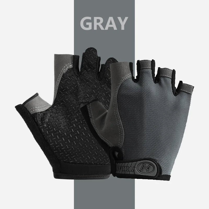 Professional Gym Fitness Breathable Anti-Slip Women Men Half Finger Summer Fishing Cycling Fingerless Gloves Female Bicycle Bike