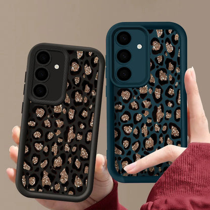 Brown Leopard Print Phone Case For Samsung Galaxy A17 A57 A56 A16 A18 A55 A36 A26 5G S26 S25 S23 S24 Ultra S24 S25 FE TPU Cover