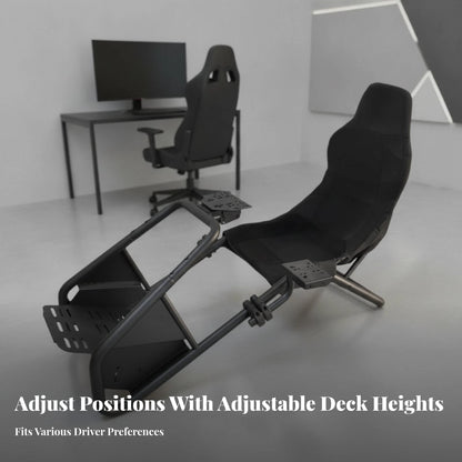 Racing Simulator Cockpit with Seat Universal Compatibility Racing Simulator Cockpit Driving Wheel Stand Ergonomic Furniture
