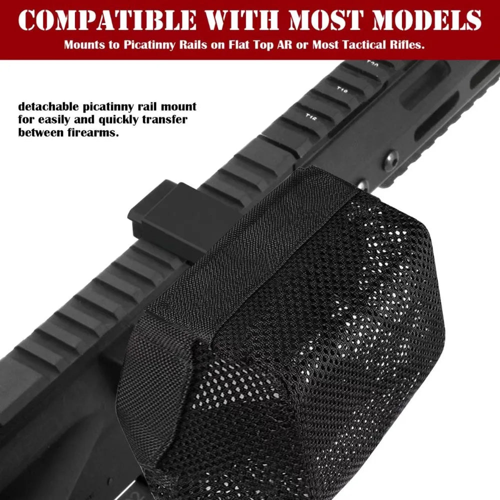 Quick Release Shell Catcher with Detachable Picatinny Heat Resistant Thickened Brass Catcher Nylon Mesh for Rifle