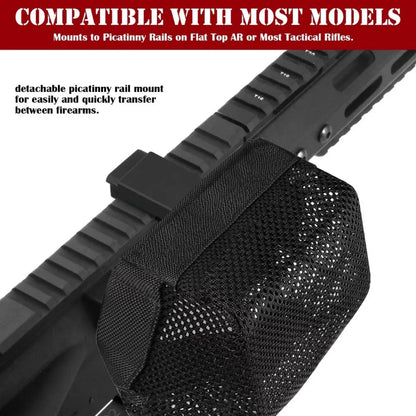 Quick Release Shell Catcher with Detachable Picatinny Heat Resistant Thickened Brass Catcher Nylon Mesh for Rifle