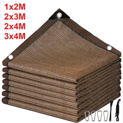 PE Sun Shade Net Anti-UV Canopy Heavy Duty Sunshade Sheet Cover with Grommet Multi UV Protection For Outdoor Terrace Plant Garde