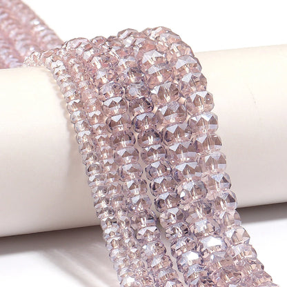 4/6/8mm Wheel Shape Austrian Crystal Glass Beads Flat Round Glass Loose Beads For Jewelry Making Bracelets DIY Accessories