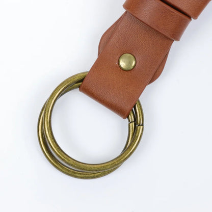 Medieval PU Leather Skirt Hike Vintage Celtic Double Ring Skirt Lifter Belt Accessory Viking Witch Renaissance LARP Fantasy Hall