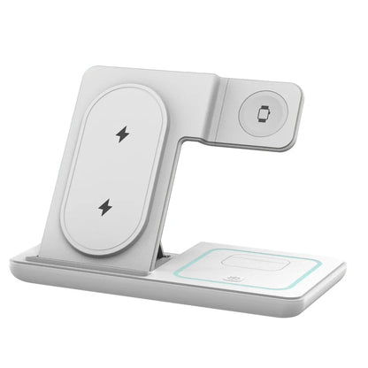 Night LED Light 3 In 1 Wireless Charger Foldable Stand For iPhone Samsung Apple Watch 2-11 SE Airpods Pro Fast Charging Station
