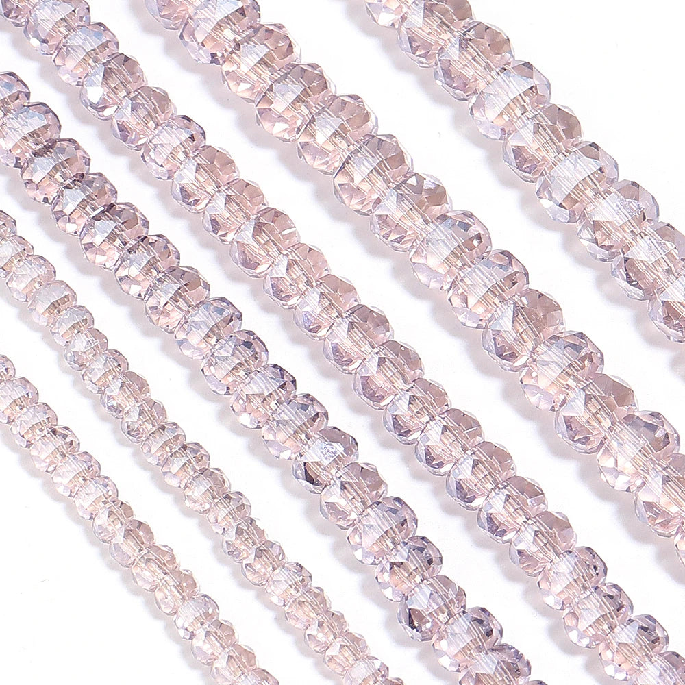 4/6/8mm Wheel Shape Austrian Crystal Glass Beads Flat Round Glass Loose Beads For Jewelry Making Bracelets DIY Accessories