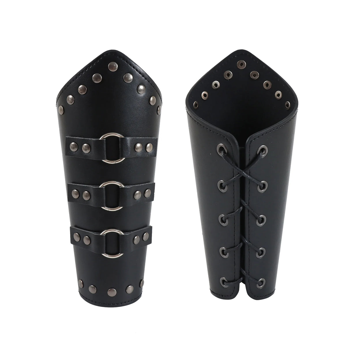 Medieval PU Leather Belt Bracers Waist Pouch Set Viking Knight Pirate Cosplay Accessories Halloween Renaissance Costume Props