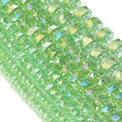 4/6/8mm Wheel Shape Austrian Crystal Glass Beads Flat Round Glass Loose Beads For Jewelry Making Bracelets DIY Accessories