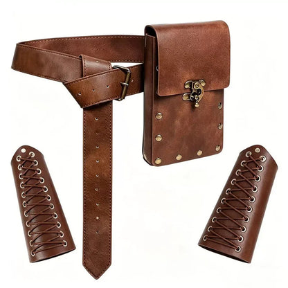 Medieval Viking Accessories Set Retro Steampunk Costume Props Halloween Cosplay LARP Party Role‑Playing Supplies For Men Women