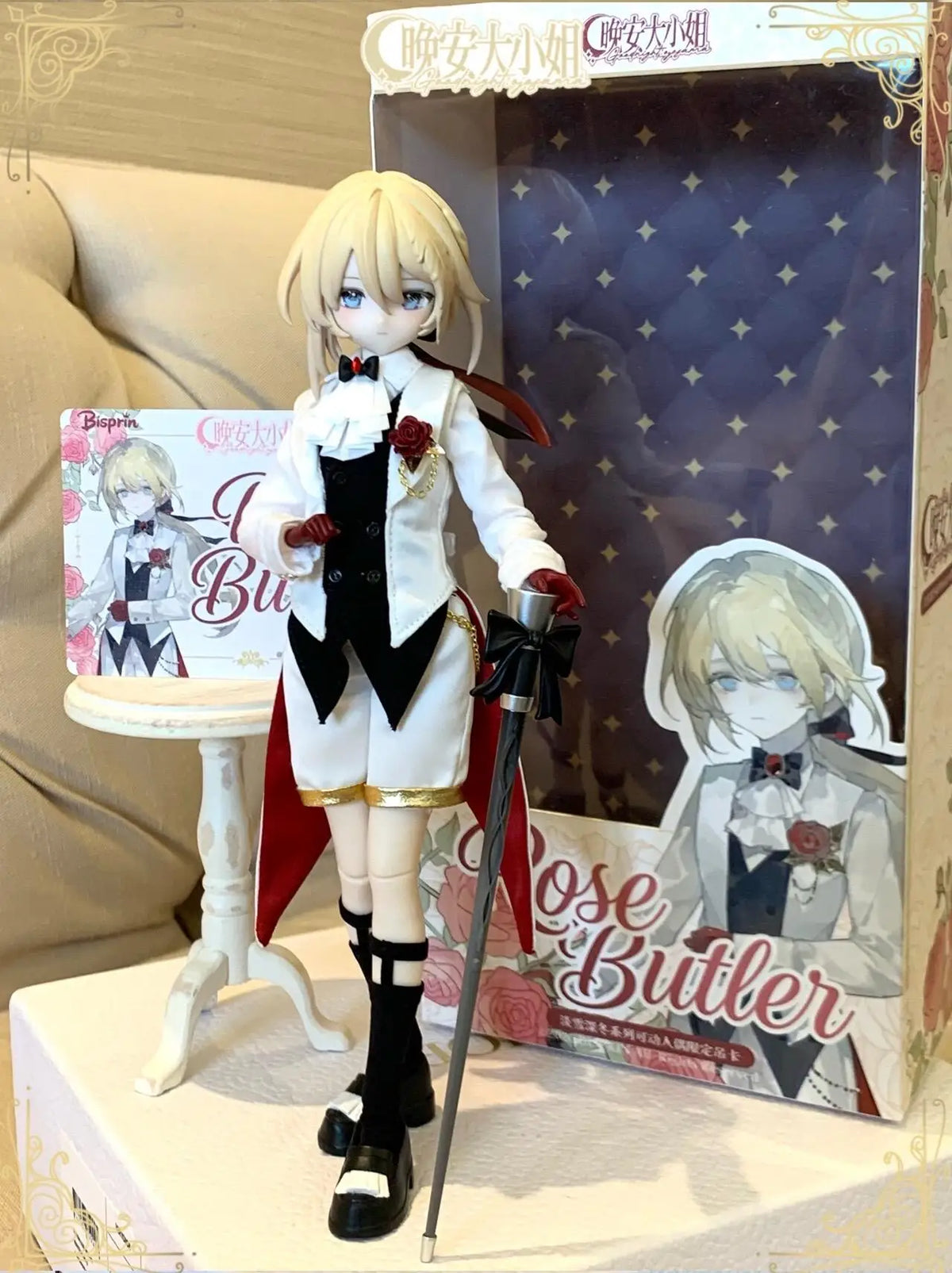 Genuine Good Night Ojosama Series Rose Butler Special 1/6 Action Figure Bjd Hang Card Doll Model Desktop Decoration Collect Gift