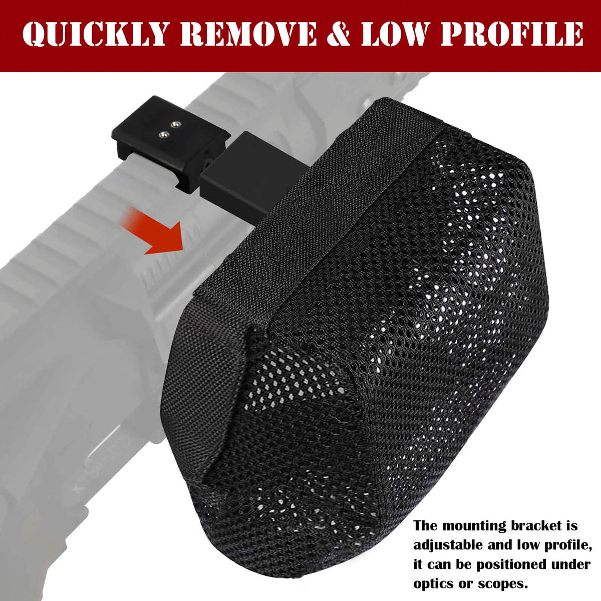 Quick Release Shell Catcher with Detachable Picatinny Heat Resistant Thickened Brass Catcher Nylon Mesh for Rifle