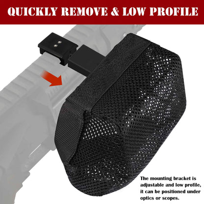 Quick Release Shell Catcher with Detachable Picatinny Heat Resistant Thickened Brass Catcher Nylon Mesh for Rifle