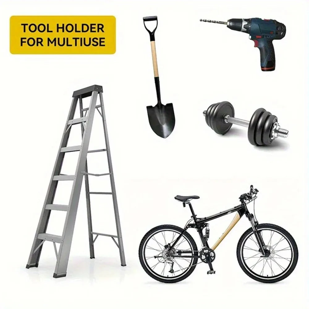 Wall Mounted Trimmer Rack Garden Power Tool Organizer Hanger Heavy Duty Garages Storage Chainsaw Grass Lawn Mower Storage Holder