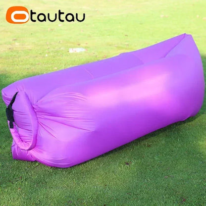 OTAUTAU Ultra Light Pillow Style Lazy Sofa Inflatable Sofa Portable Foldable Sleeping Bag Bed SF284