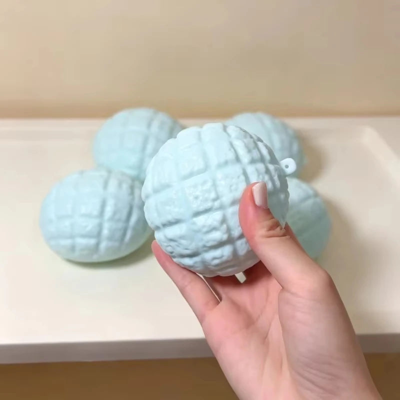 Pink Pineapple Bun Stress Ball Toast Squishy Toy Moldable Slow Rebound Squeeze Ball ASMR Sensory Anti Stress Fidget Squeeze Toys