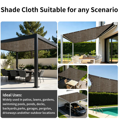 PE Sun Shade Net Anti-UV Canopy Heavy Duty Sunshade Sheet Cover with Grommet Multi UV Protection For Outdoor Terrace Plant Garde