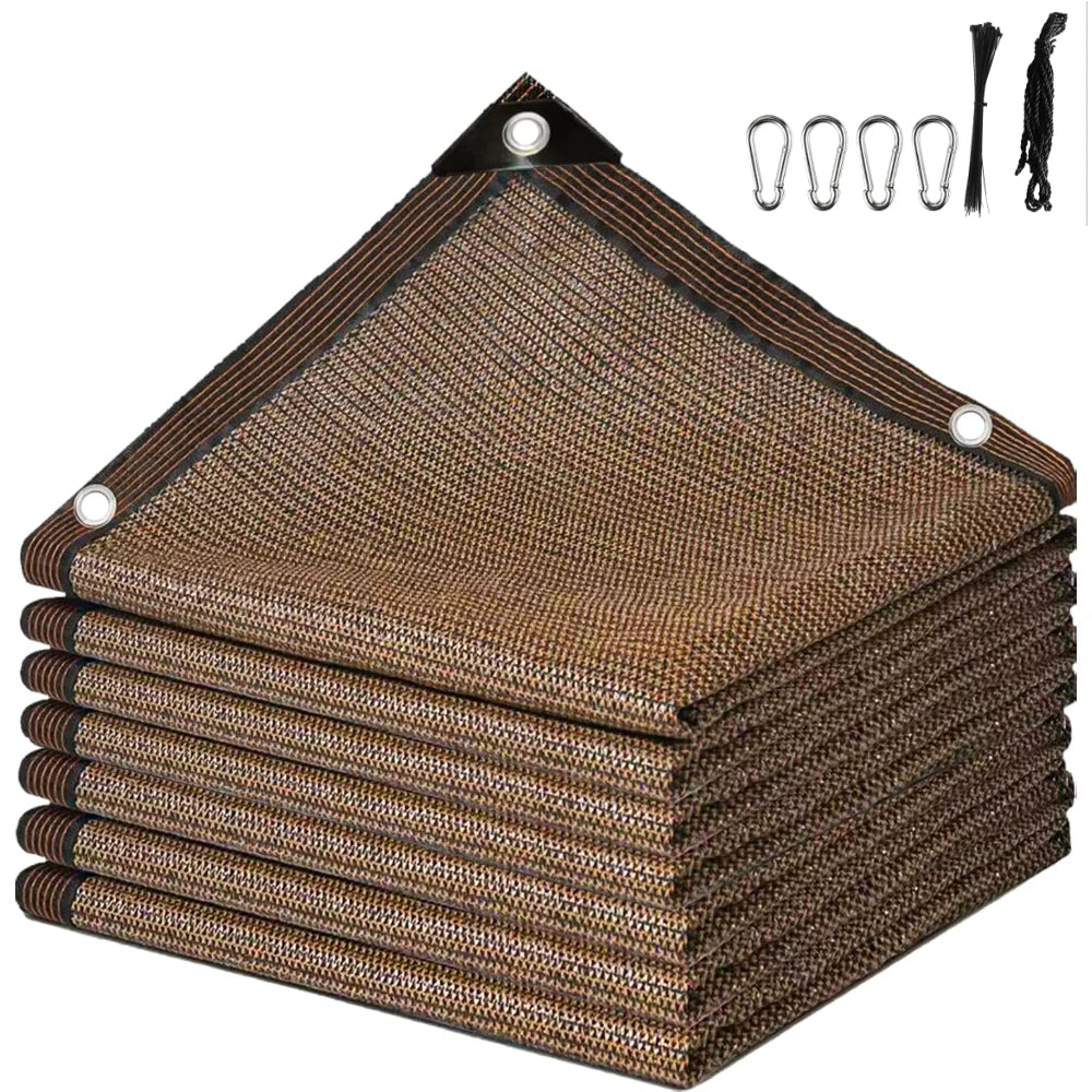 PE Sun Shade Net Anti-UV Canopy Heavy Duty Sunshade Sheet Cover with Grommet Multi UV Protection For Outdoor Terrace Plant Garde